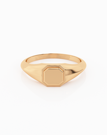 ETHIC GOODS 14K Gold Plated Morse Code Joy Ring