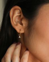 Load image into Gallery viewer, Trinity Diamond Hoop Earrings
