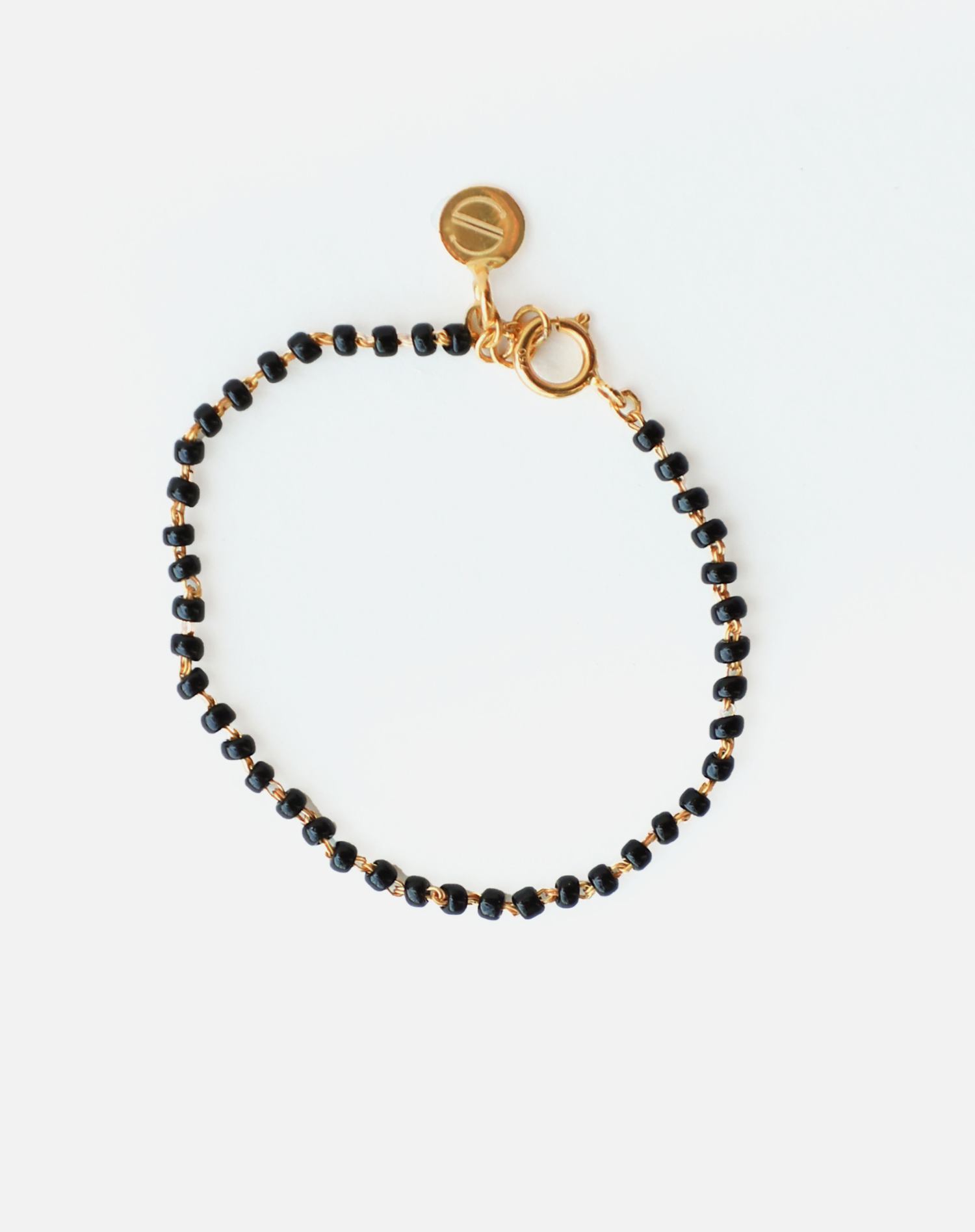 Brass Baby Gold Plated Black Beads Nazariya Daily Wear Jewellery Type  Hand Bracelets