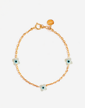 Load image into Gallery viewer, Kids Three Clover Evil Eye Bracelet - Gold Chain