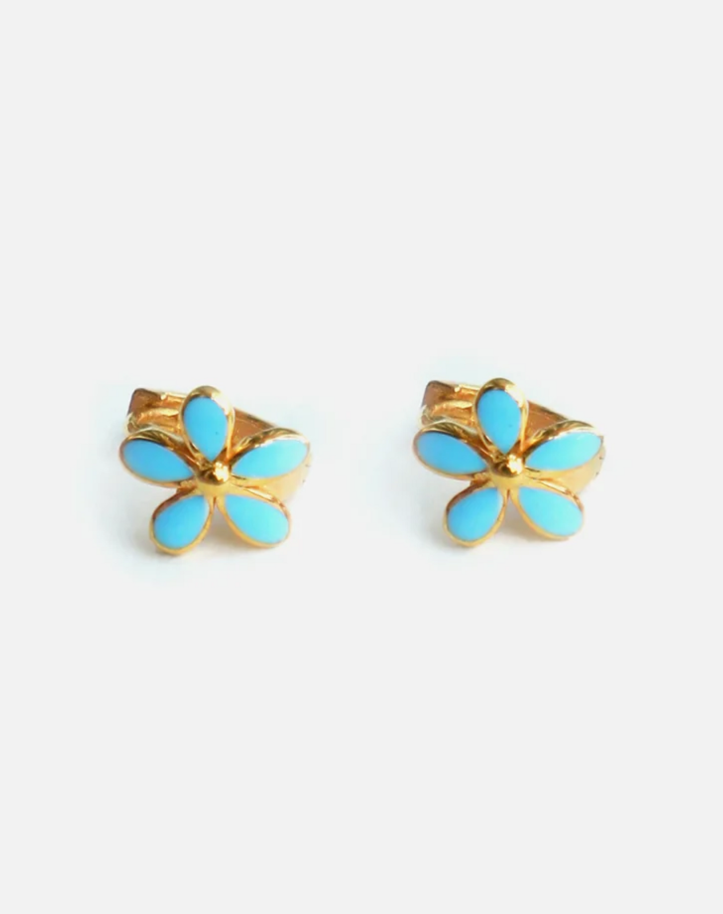 Kids Enamel Flower Hoop Earrings