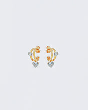 Load image into Gallery viewer, Eternal Heart Hoop Lab-Grown Diamond Earrings