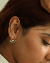 Load image into Gallery viewer, Emerald Dangling Earrings