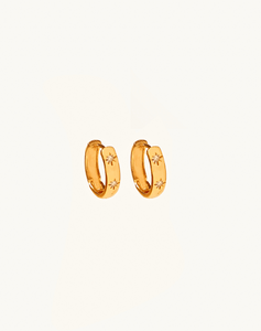 Classic Star Diamond Hoops