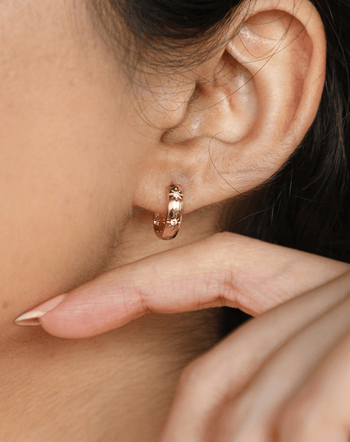 Heart Helix Ear Piercing Jewelry Cartilage Earring Stud Set Rose Gold –  Impuria Ear Piercing Jewelry