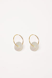 Mother Of Pearl Disc Earrings