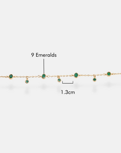 Emerald Oval and Round Bracelet