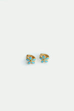 Load image into Gallery viewer, Enamel Flower Hoop Earrings