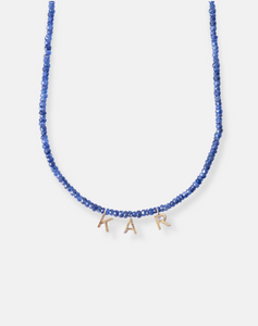 Beaded Blue Sapphire Necklace, Virgo - STAC Fine Jewellery
