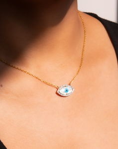 Marquise Evil Eye Diamond Necklace - STAC Fine Jewellery