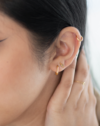 10mm Gold Endless Hoop Earrings