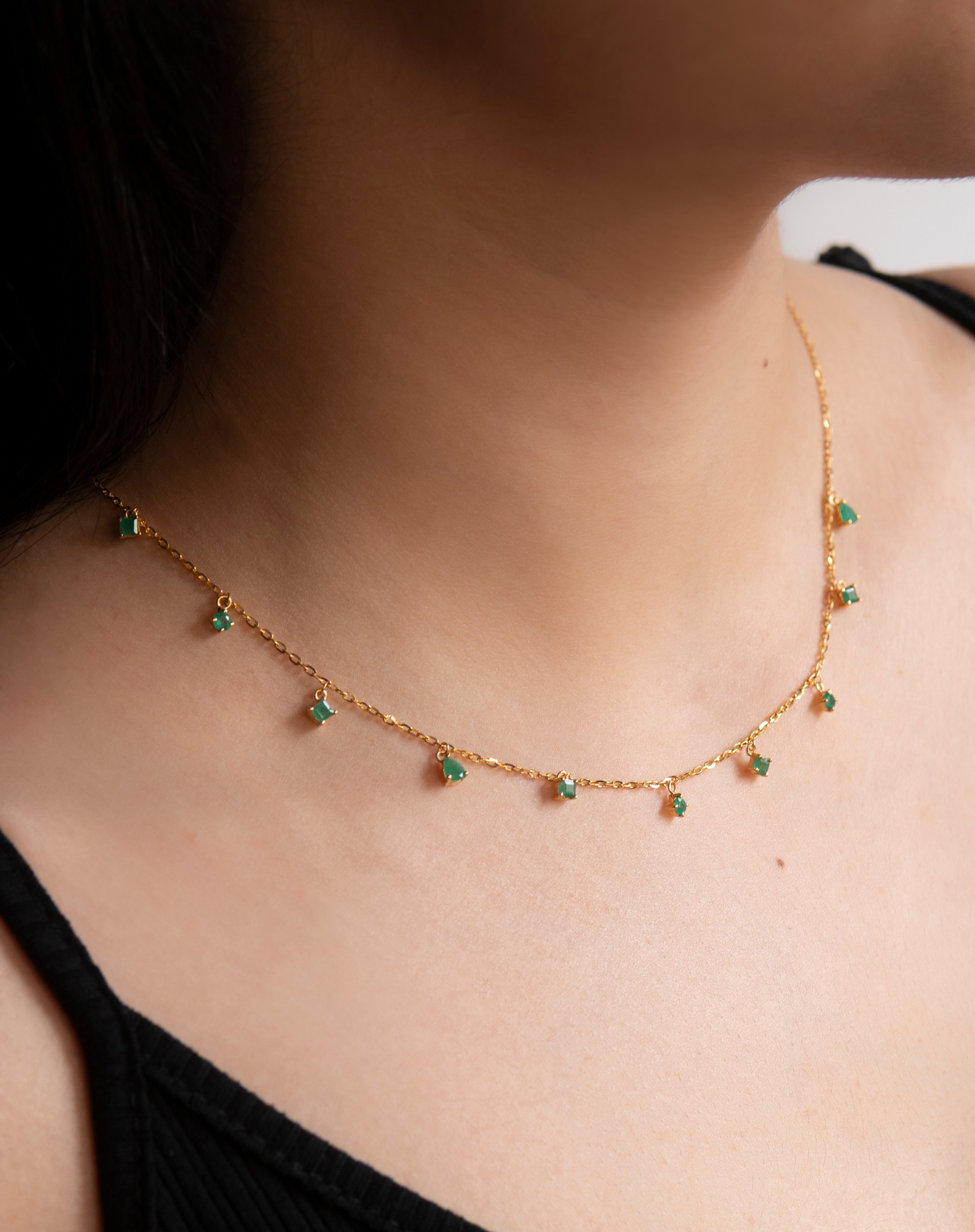 Shop Simple Emerald Necklace Online Emerald Pendants STAC Fine