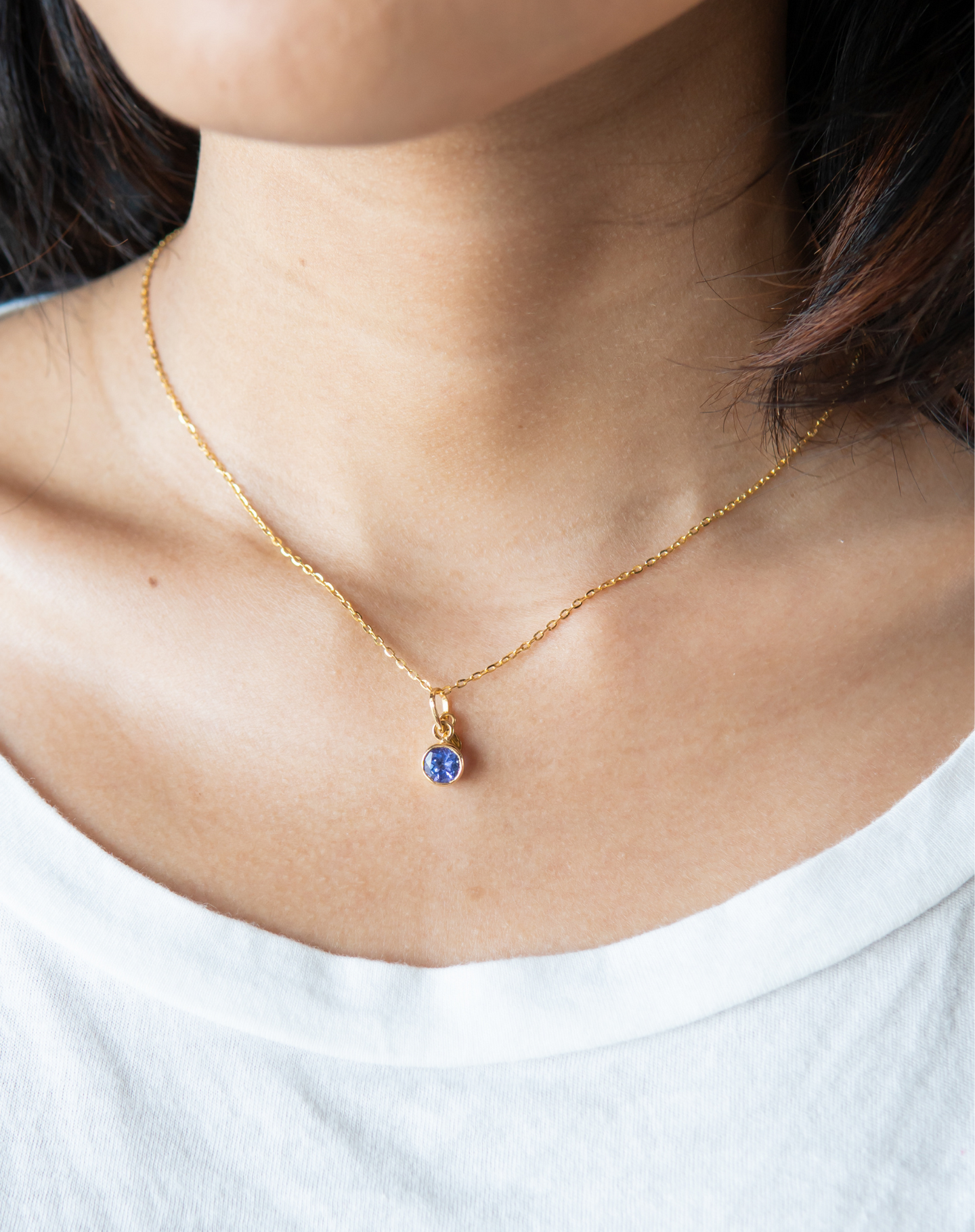 Tanzanite Birthstone Pendant Charm, Sagittarius - STAC Fine Jewellery
