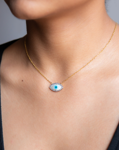 Marquise Evil Eye Diamond Necklace - STAC Fine Jewellery