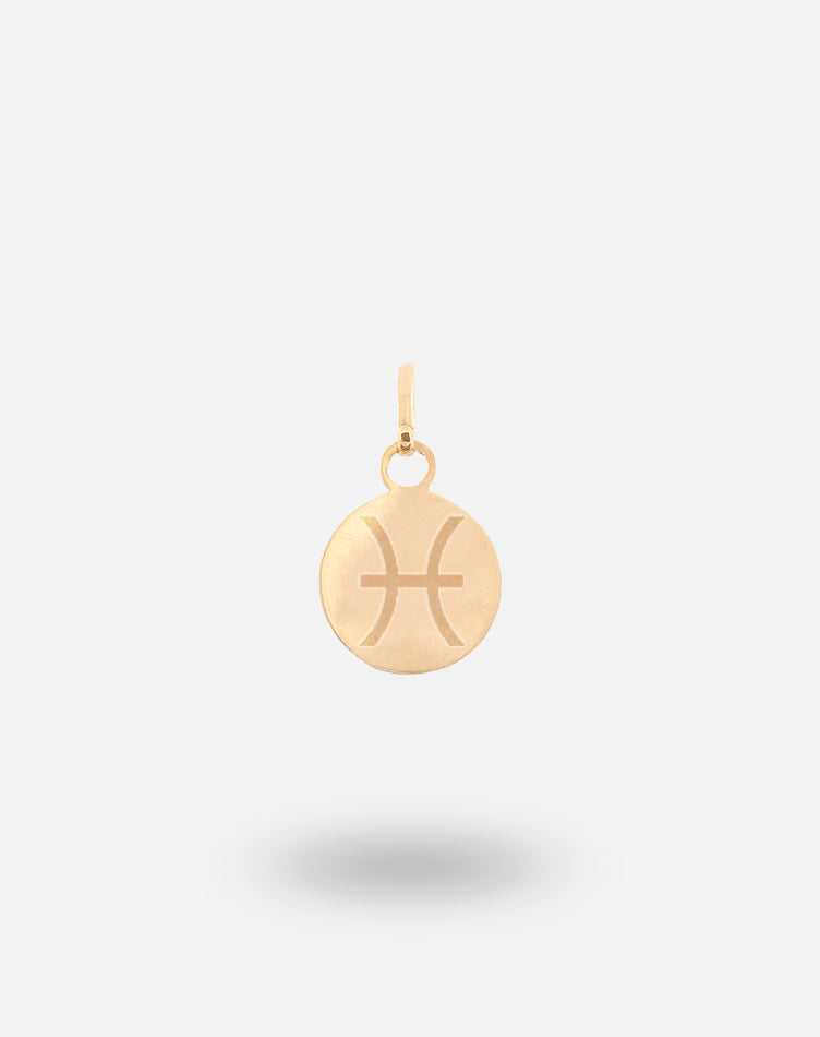 Zodiac Disc Charm Pendant - Pisces - STAC Fine Jewellery