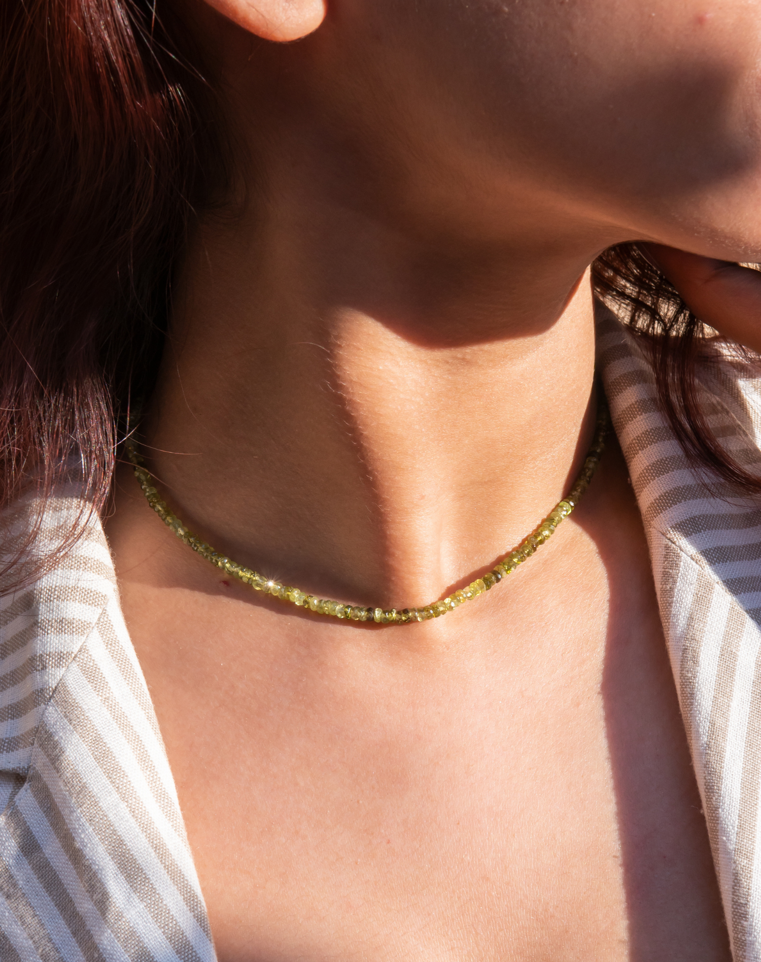 Peridot leo necklace deals