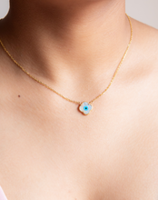 Load image into Gallery viewer, Clover Evil Eye Necklace - STAC Fine Jewellery