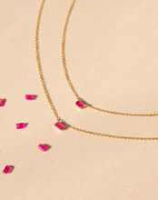 Load image into Gallery viewer, Solo Rectangle Ruby Necklace - STAC Fine Jewellery