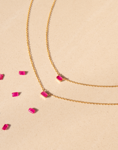 Solo Rectangle Ruby Necklace - STAC Fine Jewellery