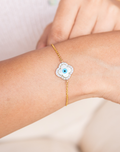 Clover Evil Eye Diamond Bracelet - STAC Fine Jewellery