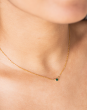Load image into Gallery viewer, Round Emerald Dot Necklace - STAC Fine Jewellery