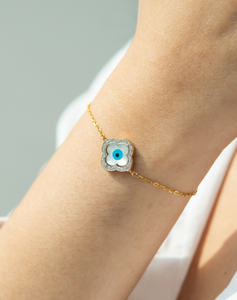 Clover Evil Eye Diamond Bracelet - STAC Fine Jewellery
