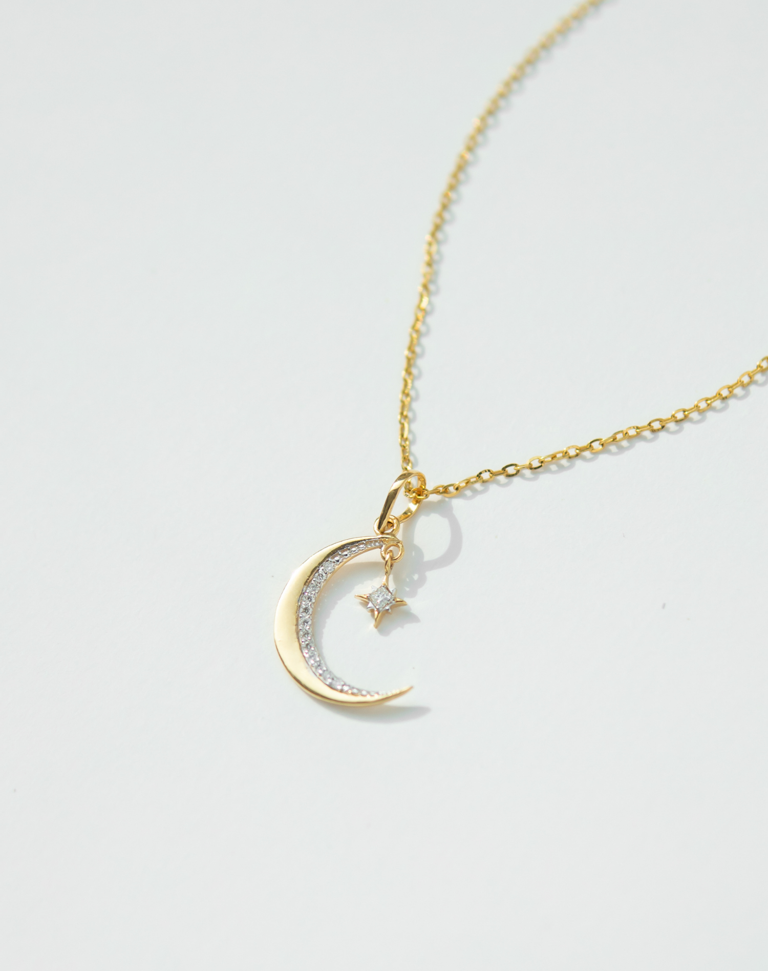 Moon shaped hot sale locket