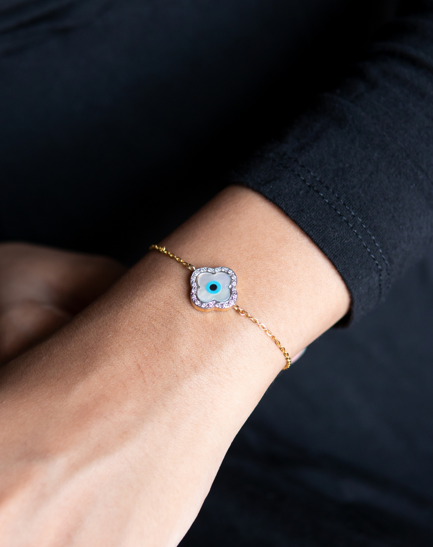 Clover Evil Eye Diamond Bracelet - STAC Fine Jewellery