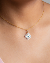 Load image into Gallery viewer, Evil Eye Charm Pendant - Clover with Diamonds - STAC Fine Jewellery