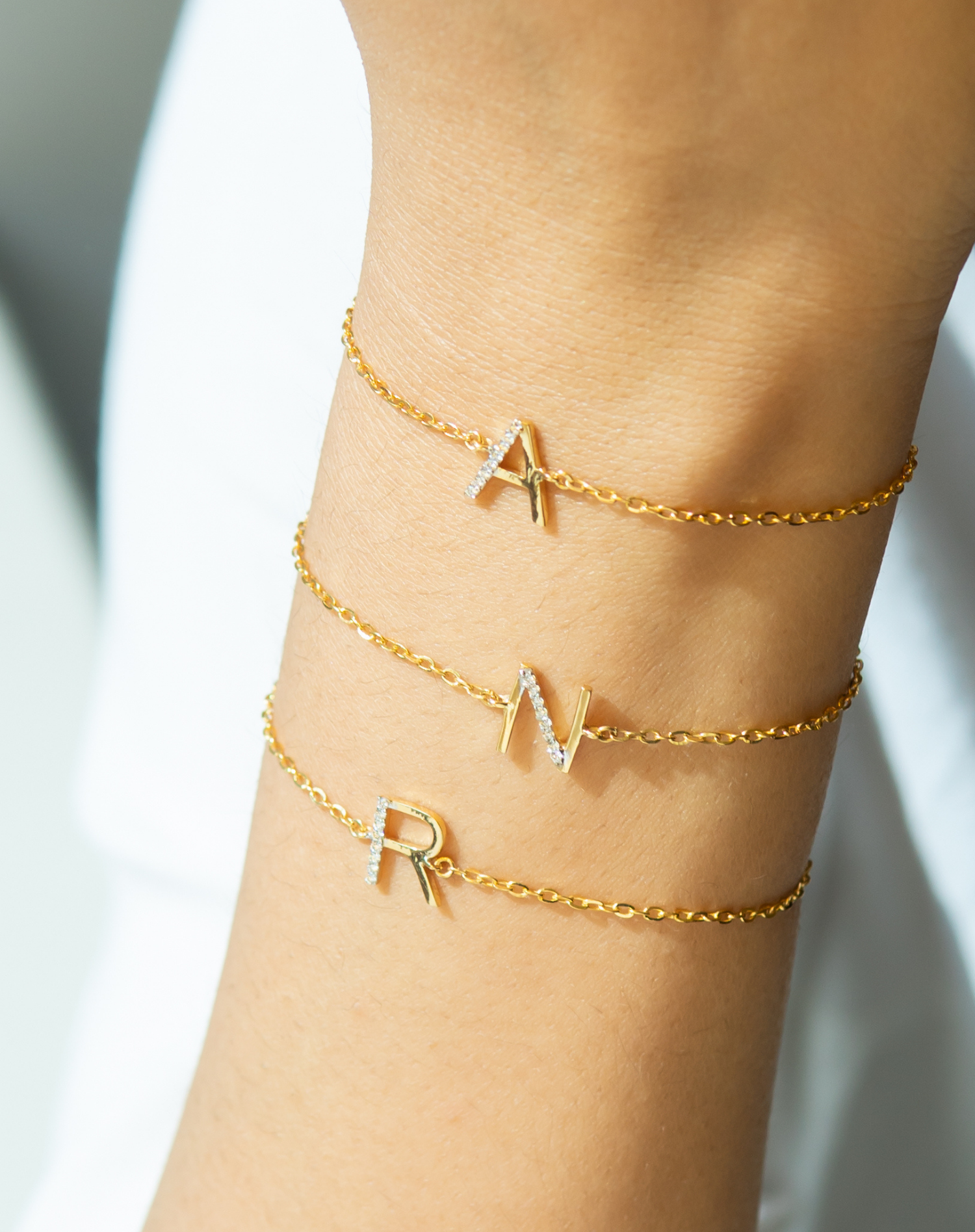Letter 2025 bracelets gold