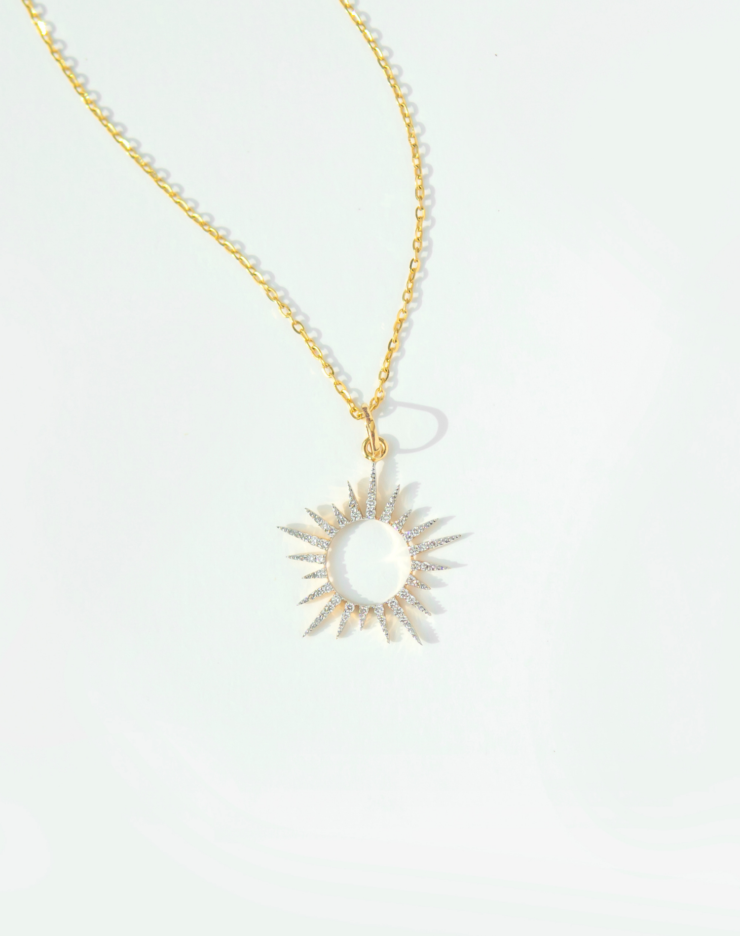 Diamond Sun Pendant Simple Diamond Charms STAC Fine Jewellery