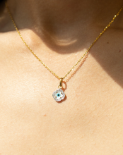 Load image into Gallery viewer, Evil Eye Charm Pendant - Clover with Diamonds Small - STAC Fine Jewellery