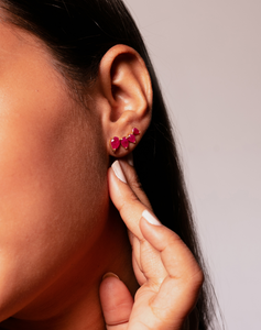 Ruby Ear Climber - STAC Fine Jewellery