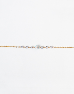 Sky Blue Evil Eye Diamond Bracelet - STAC Fine Jewellery
