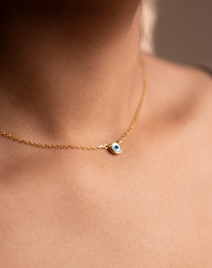 Mini Evil Eye Round Necklace - STAC Fine Jewellery