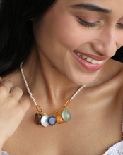 Load image into Gallery viewer, Coloured Stone Charm Necklace
