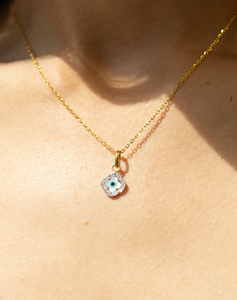 Evil Eye Charm - Clover with Diamonds Small - STAC Fine Jewellery