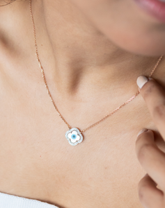 Clover Evil Eye Diamond Necklace - STAC Fine Jewellery