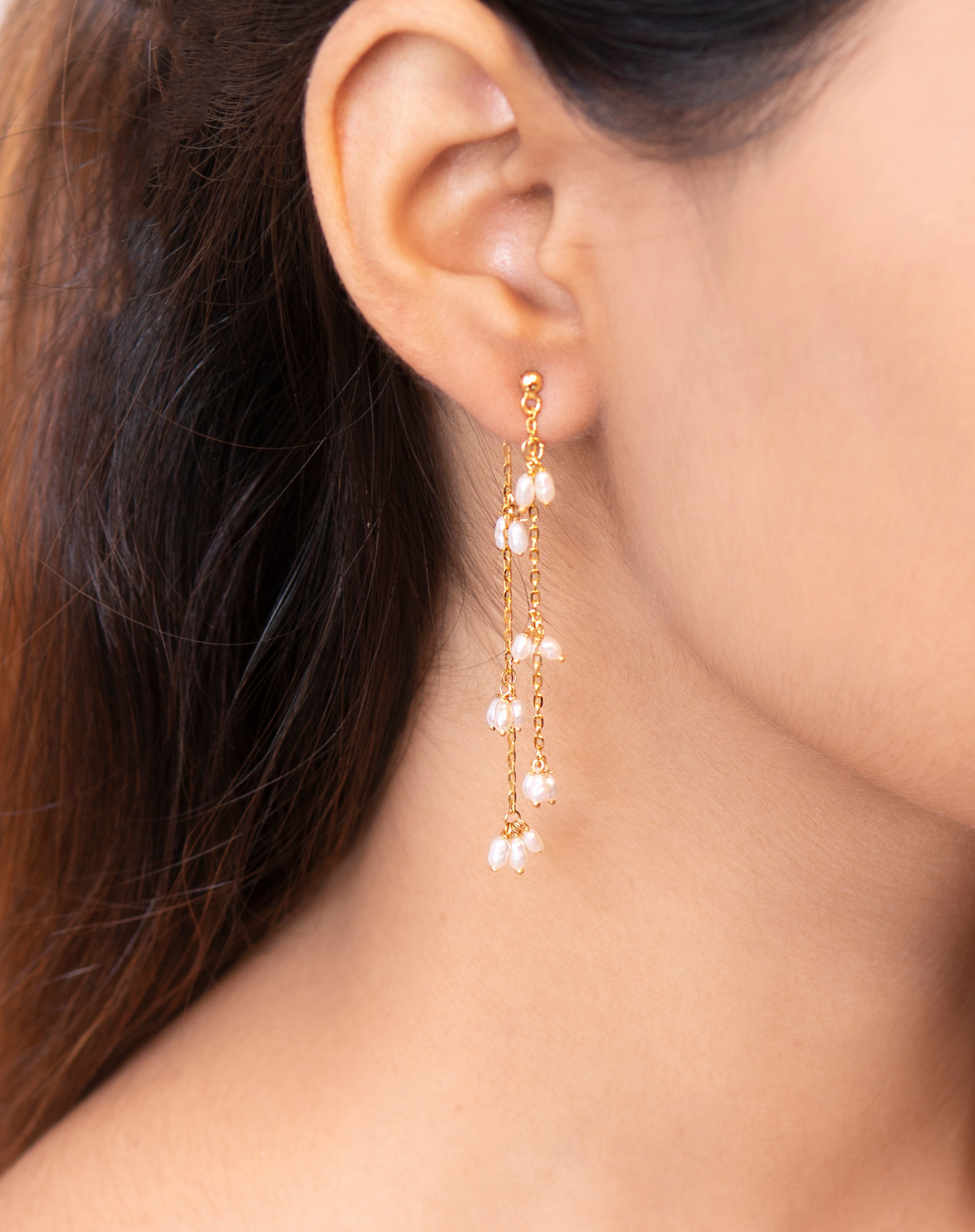 Buy Gold Long Chain Earrings Online STAC Fine Jewellery