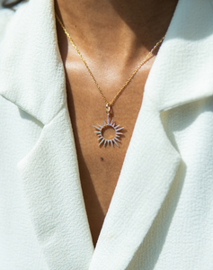 Diamond Sun Pendant Simple Diamond Charms STAC Fine Jewellery