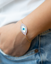 Load image into Gallery viewer, Marquise Evil Eye Diamond Bracelet  - Bold - STAC Fine Jewellery
