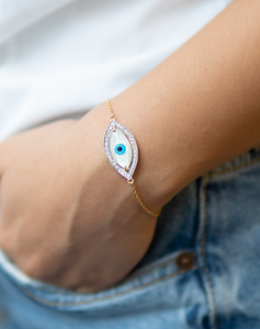 Marquise Evil Eye Diamond Bracelet  - Bold - STAC Fine Jewellery