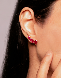 Ruby Ear Climber - STAC Fine Jewellery