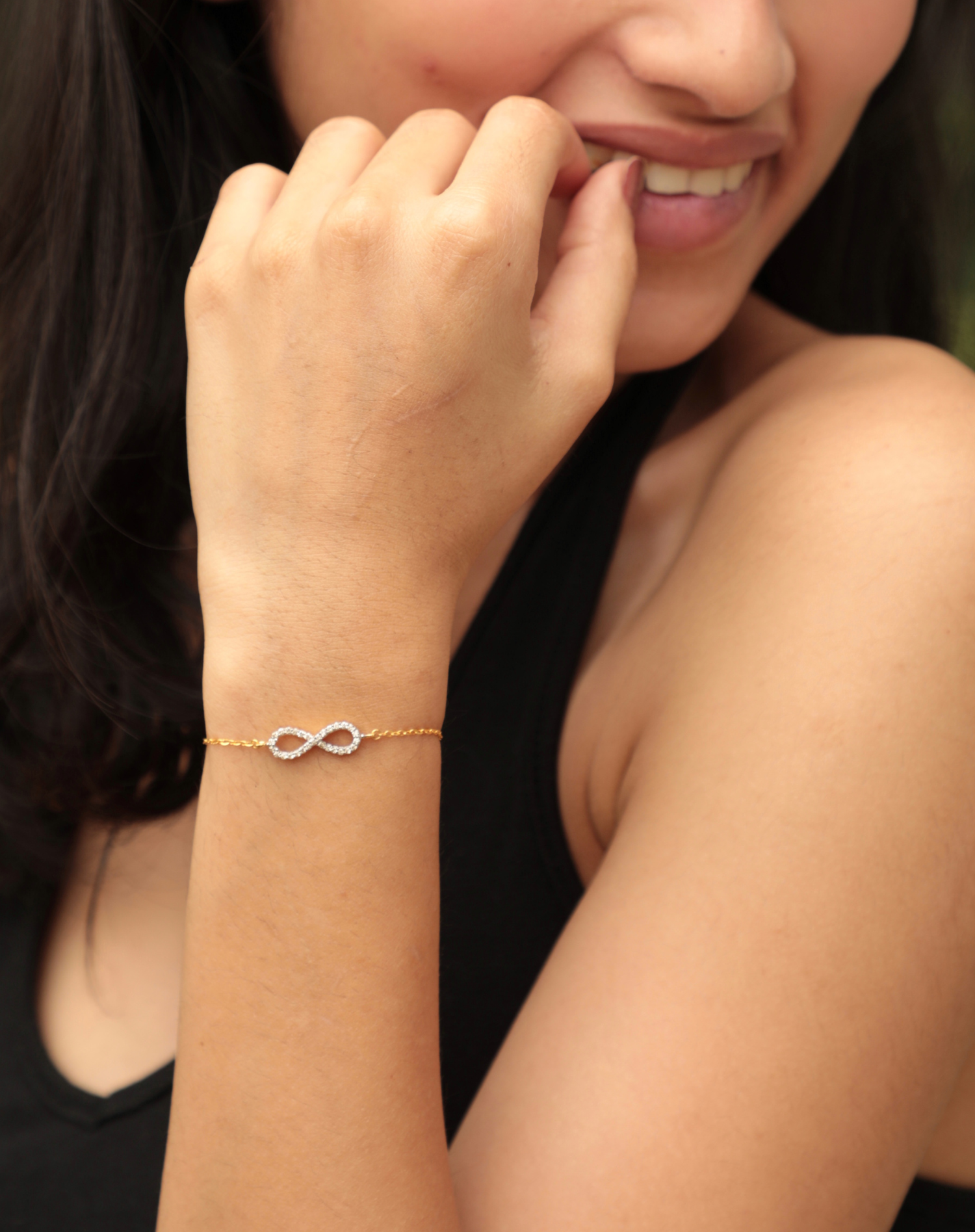 Buy Calming Infinity Sterling Silver Pull Chain Bracelet by Mannash™  Jewellery