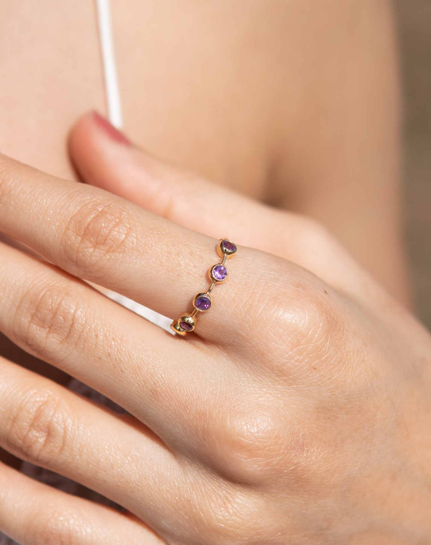 Amethyst Birthstone Ring, Aquarius - STAC Fine Jewellery