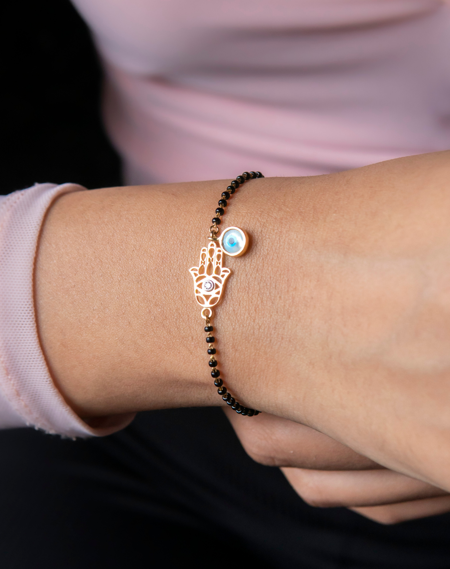 New In: Evil Eye Mangalsutra Bracelet With Customisable Initial 🙌🏻 Now  add more meaning to your love symbol 🥰 Shop link in bio or… | Instagram