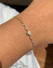 Load image into Gallery viewer, Sky Blue Evil Eye Diamond Bracelet - STAC Fine Jewellery