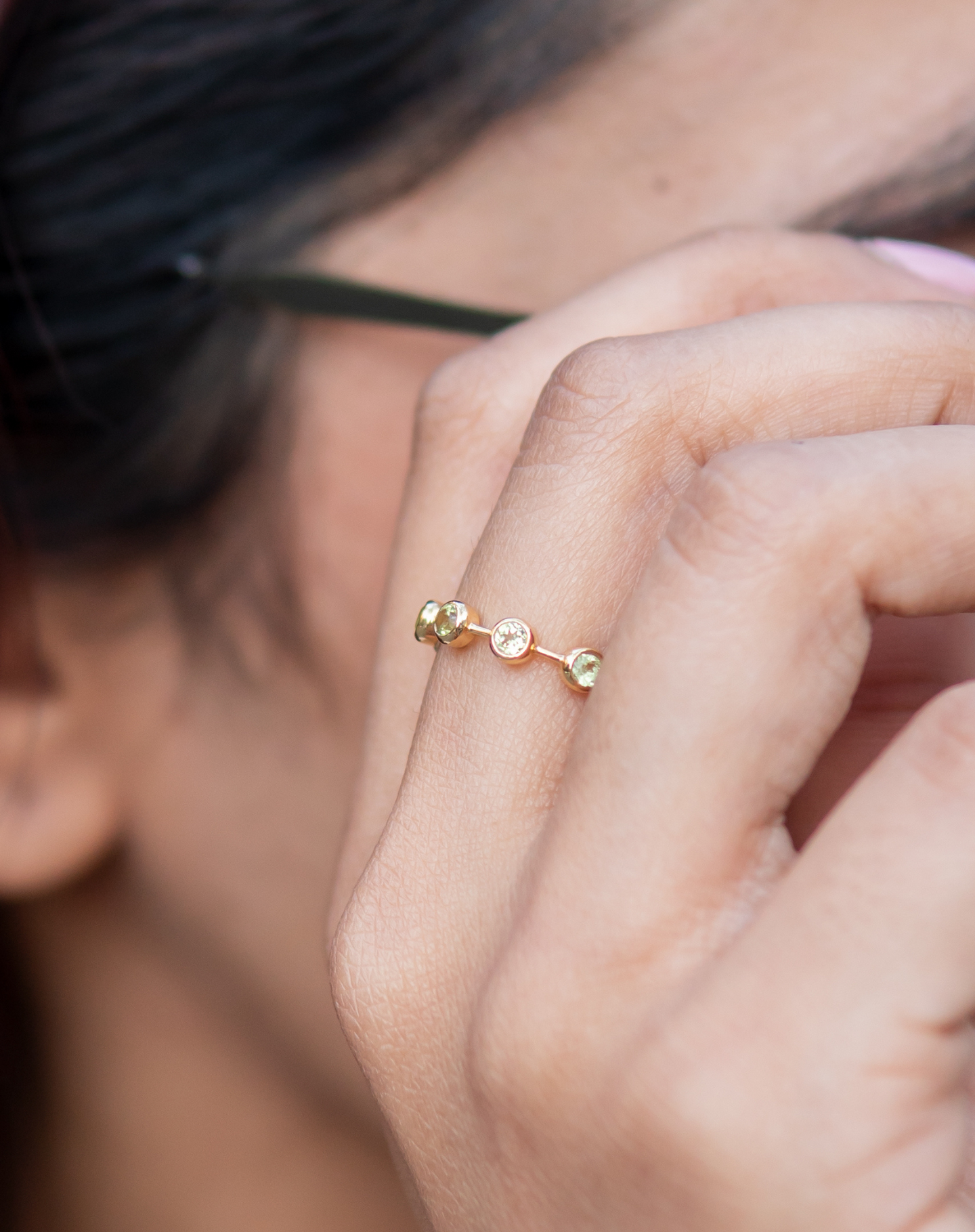 10K Peridot Ring