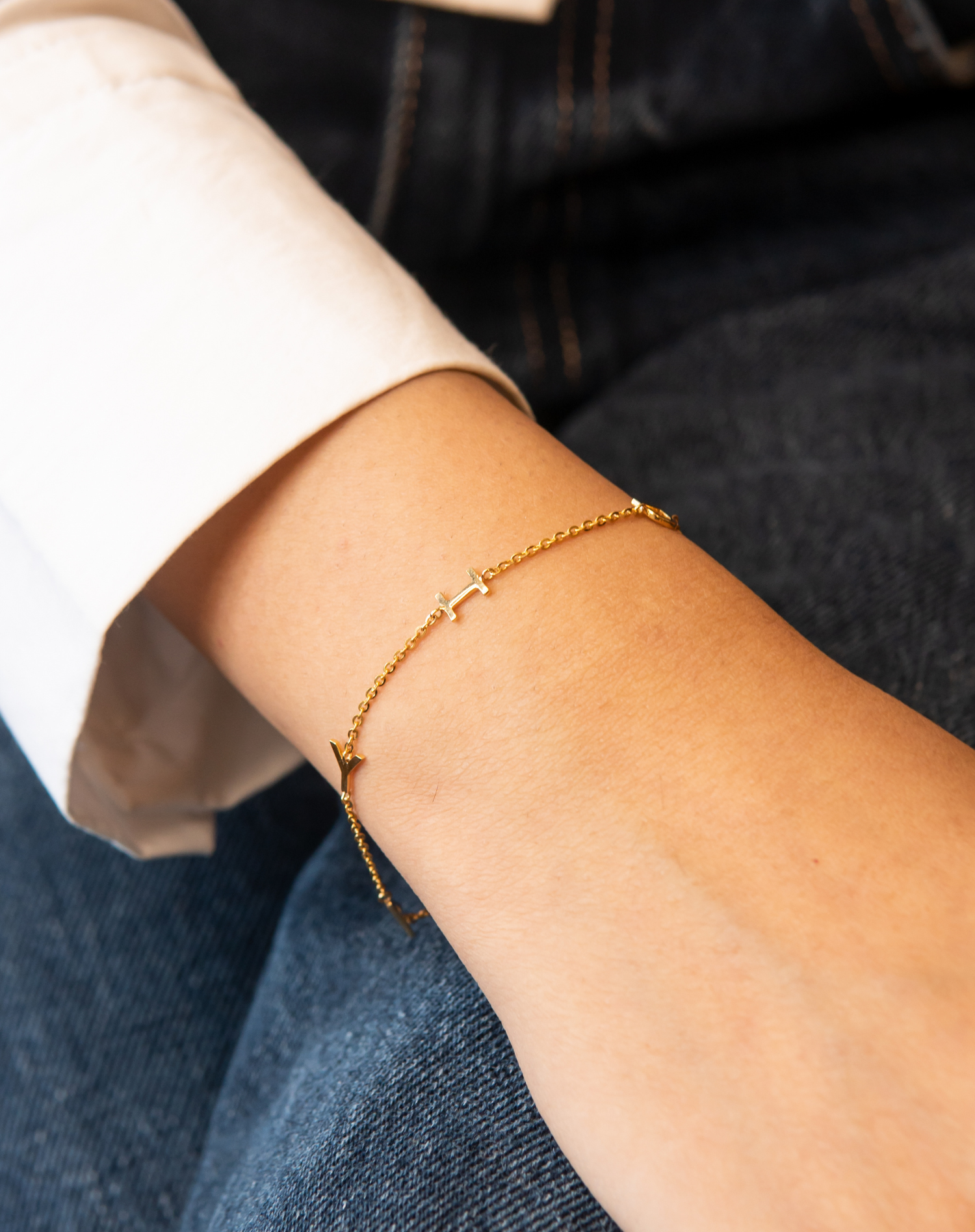 Personalised 2025 gold bracelets