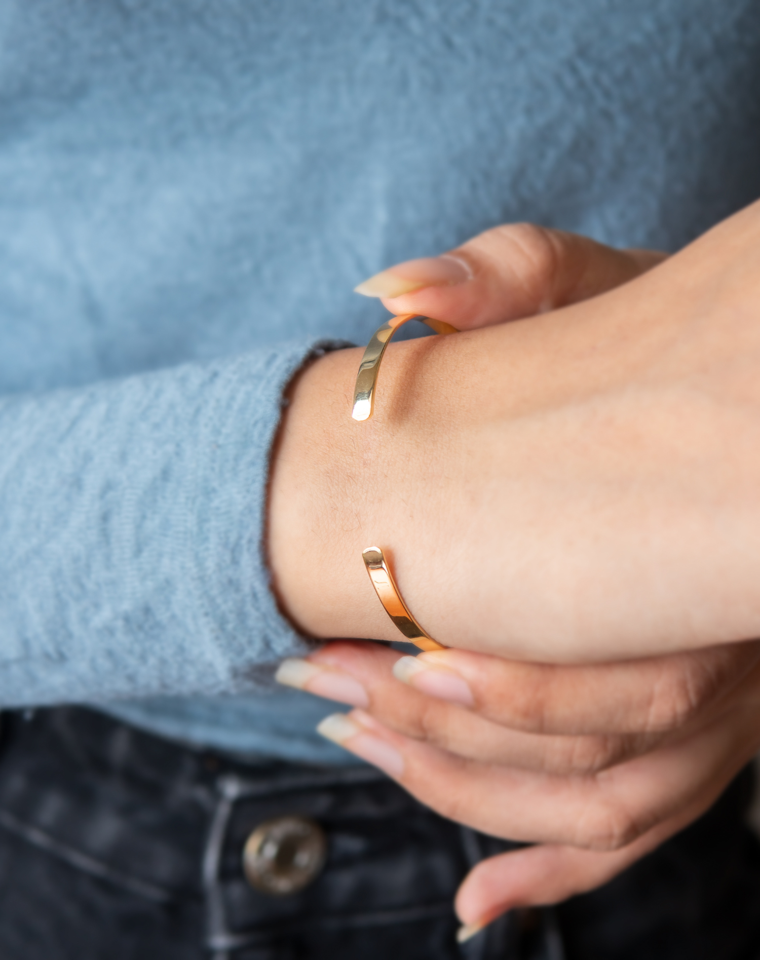 SS Classic 40mm Cuff Bangle w/HE - Gold Creations